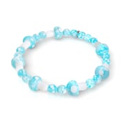 Sky Blue | .925 Sterling Silver | Deluxe Firefly Glass Mushroom Bracelet