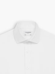 Non-Iron White Oxford Fitted Single Cuff Classic Collar Shirt