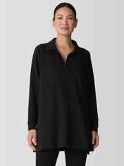 Cozy Brushed Terry Hug Henley Long Top
