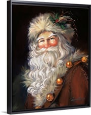 Father Christmas Stretched Canvas Print