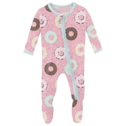 Print Muffin Ruffle Footie with 2 Way Zipper in Cake Pop Donuts and Sprinkles