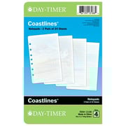 Day-Timer® Coastlines Notepads, Loose-Leaf, Desk Size, 5 1/2" x 8 1/2", 2 Pack