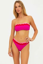 Sybil Top Fuchsia Red Neon Pink Wave