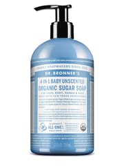 4-in-1 Organic Sugar Liquid Soap - Baby Unscented - 12 fl. oz (355 ml)