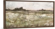 Moody Field Stretched Canvas, Walnut Floating Frame