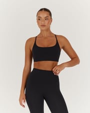 MOTION 360 THIN STRAP BRA - BLACK