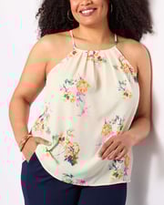 Gertrude Halter Woven Tank Top
