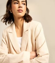 Stone Linen Blend Blazer