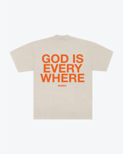 GOD IS EVERYWHERE TEE IN FRENCH OAK GARMENT DYED