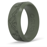 Etched Bevel Silicone Ring - Pine Peak