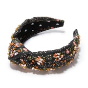 EVIE STRIPE KNOTTED LIBERTY FLORAL EMBELLISHED HEADBAND