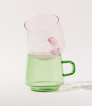 Colored Glass Tea Cup
