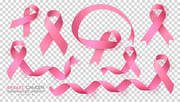 Breast Cancer Awareness Month. Pink Color Ribbon Isolated On...