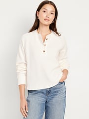 Cozy Thermal-Knit Henley