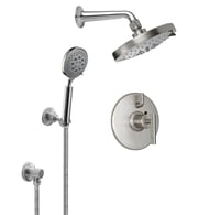California Faucets KT02-66.20-BLK Tiburon Styletherm Thermostatic Shower Trim with 2.0 GPM Multi-Function Showerhead and Handshower Kit With Finish: Black