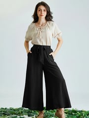 Women Renaissance Palazzo Wide-Leg Pants