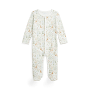 RL Baby x Riley Sheehey Cotton Coverall in Bunny Meadow