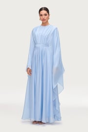 Aura Pleated Maxi Dress - Powder Blue