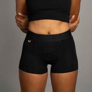 Boxer Black Underwear Strap-on Harness O'Ring & Packer - XS-5X