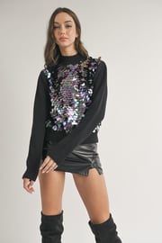 Sequin Sweater Top