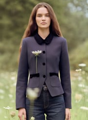 The Evalina Jacket - Navy