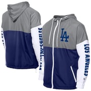 Men's Los Angeles Dodgers  New Era Royal/Gray Color Block Full-Zip Hoodie Windbreaker