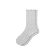 Women's Ruffle Rib Half Calf Socks