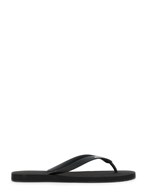 Black Thing Sandals with Logo Lettering in Tech Fabric Man