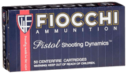 Fiocchi 357SIGAP Pistol Shooting Dynamics 357 Sig 124GR FMJ 50 Box/20 Case