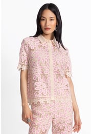 BILLIE LACE BUTTON DOWN SHIRT