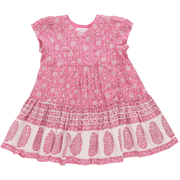Girls Adele Dress - Hot Pink Garden Floral