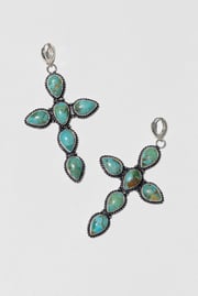 Mohave Turquoise Cross Earrings