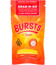 White Peach Gummy Chews | Bursts | 2 Pack