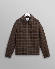 Osier - Navy And Brown Drawn Check Jacket