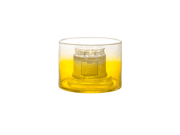 Blown Glass Yellow Ombré Jar Holder