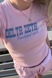 Bubblegum Star Sorority Baby Tee