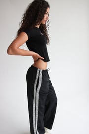 Lace Stripe Track Pants