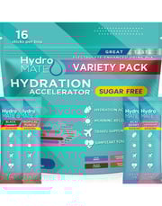 HydroMATE Electrolytes Sugar Free Variety Pack 16 Sticks
