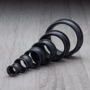 Pearl Black Thin Silicone Tunnels