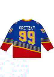 Mitchell and Ness Wayne Gretzky St Louis Blues Mens Blue Throwback Hockey Jersey