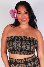 HIBISCUS QUILT SMOCK TUBE TOP