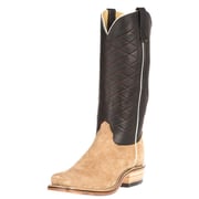 Olathe Boot Company Men's NRS Ride Ready Mesquite Cowhide Roughout w/Black Red Stitch Top