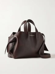Musubi knotted leather tote - dark brown - One Size