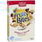 Uncle Tobys Fruity Bites Wildberry Flavour Breakfast Cereal 500g