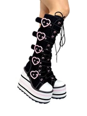 DETENTION HEARTS - BLACK/WHITE/PINK