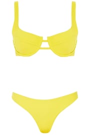 MARGARITA BIKINI YELLOW RIBBED SET