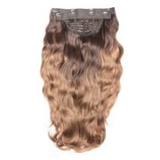 Double Human Hair Wavy Clip In Hair Extensions - 16" & 22"