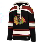 Chicago Blackhawks Black/Red Primary Logo Lacer Hoodie