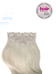 Platinum Blonde - Invisible 20" Deluxe Clip In Remy Human Hair Extensions 200g