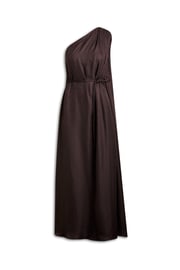 SILK JACQUARD ONE SHOULDER DRESS